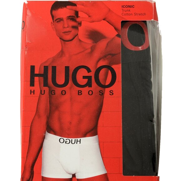 Hugo Boss Men's Black "Iconic" Trunk Boxer Underwear US S IT 48 - Picture 1 of 2